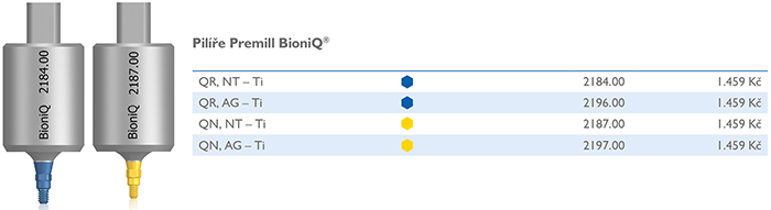 Pilíře Premill BioniQ Pilíře Premill BioniQ